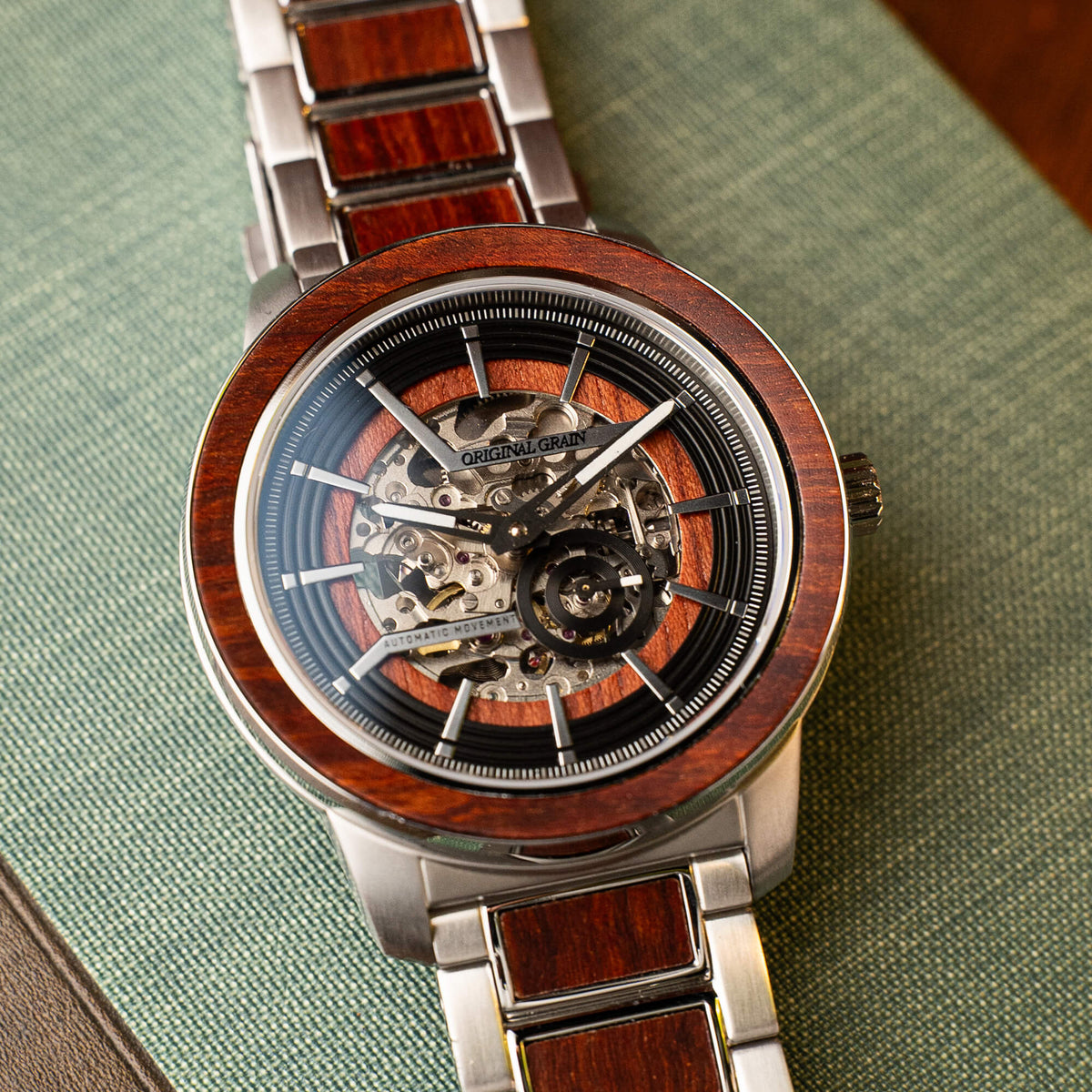 Rosewood Silver Barrel Automatic 46mm