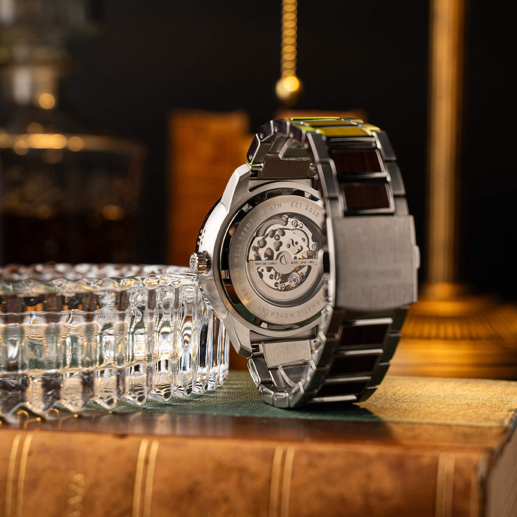 Rosewood Silver Barrel Automatic 46mm