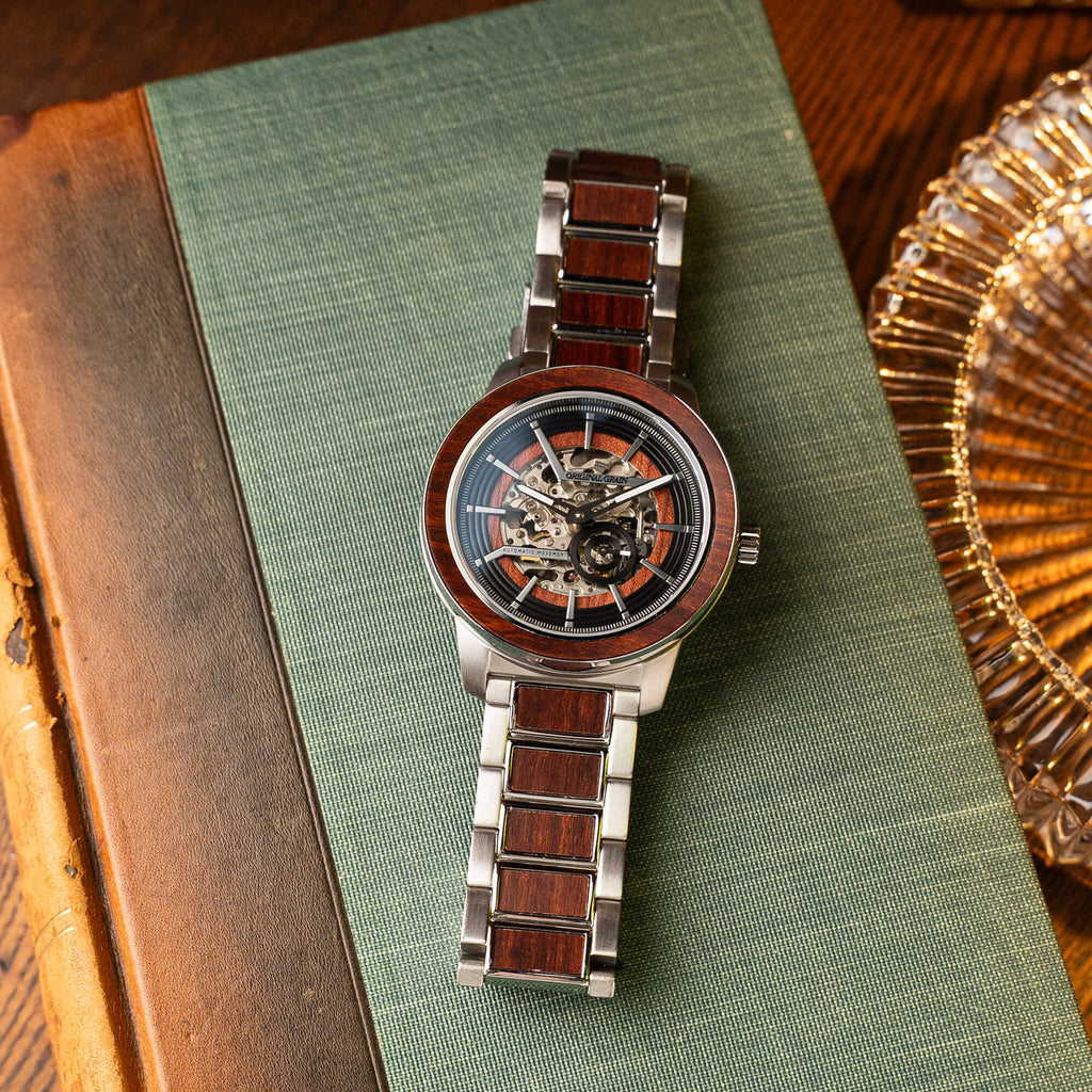 Rosewood Silver Barrel Automatic 46mm