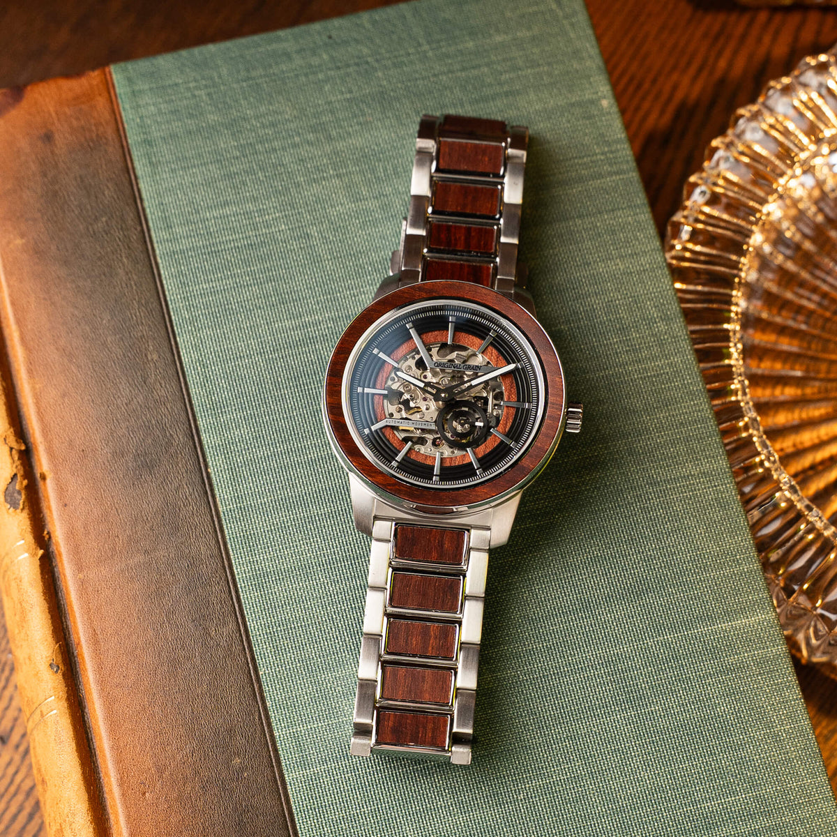 Rosewood Silver Barrel Automatic 46mm