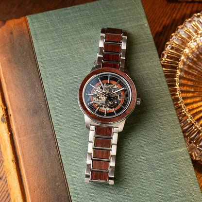 Rosewood Silver Barrel Automatic 46mm