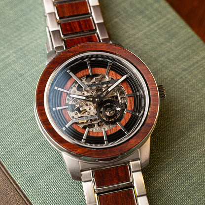 Rosewood Silver Barrel Automatic 46mm