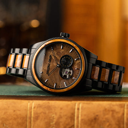 Burlwood Black Vintage Automatic 40mm