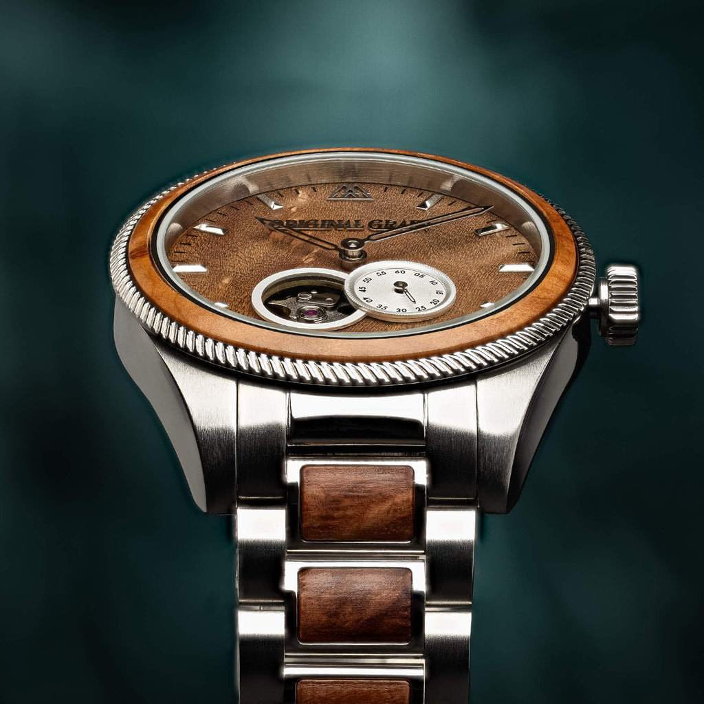 Burlwood Silver Vintage Automatic 40mm