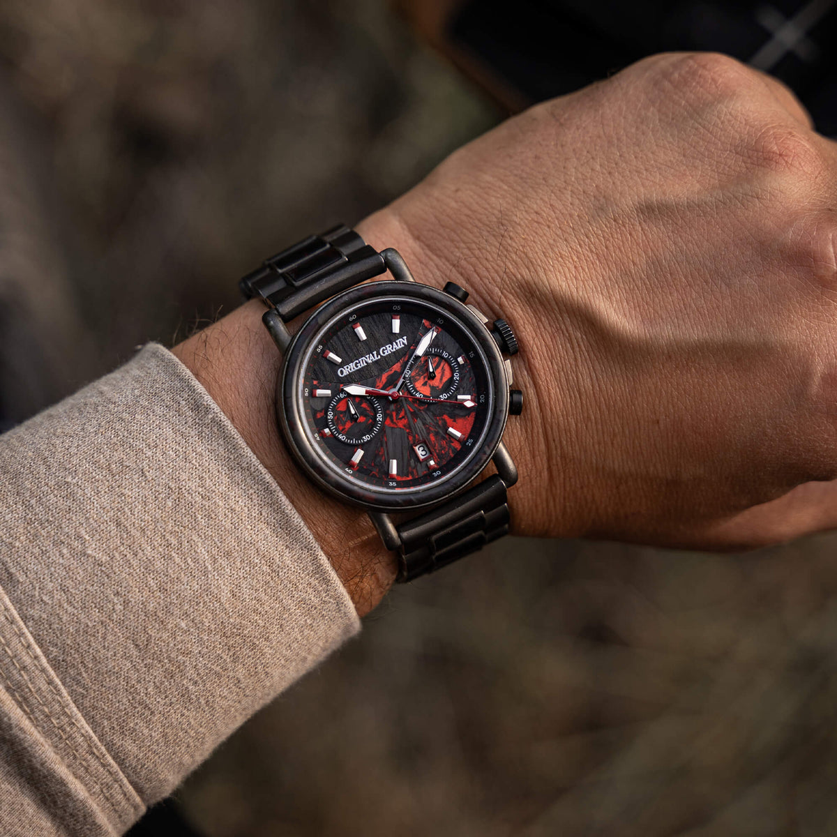 Forest Fire Red Chrono 44mm