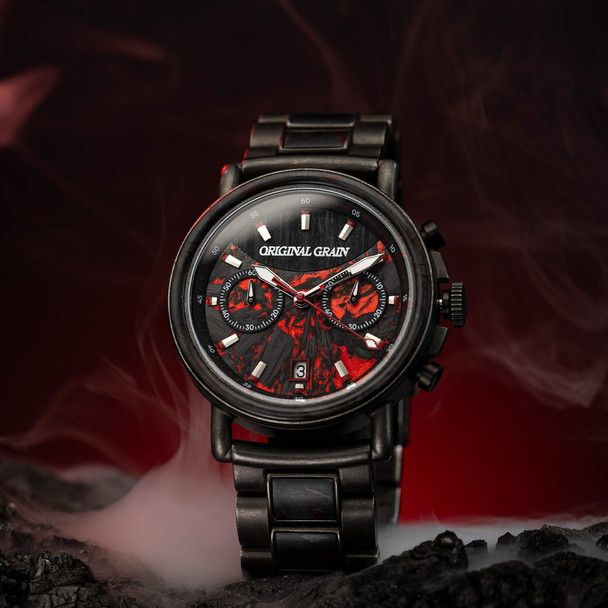 Forest Fire Red Chrono 44mm