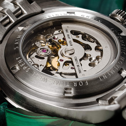 Malachite Silver Vintage Automatic 40mm