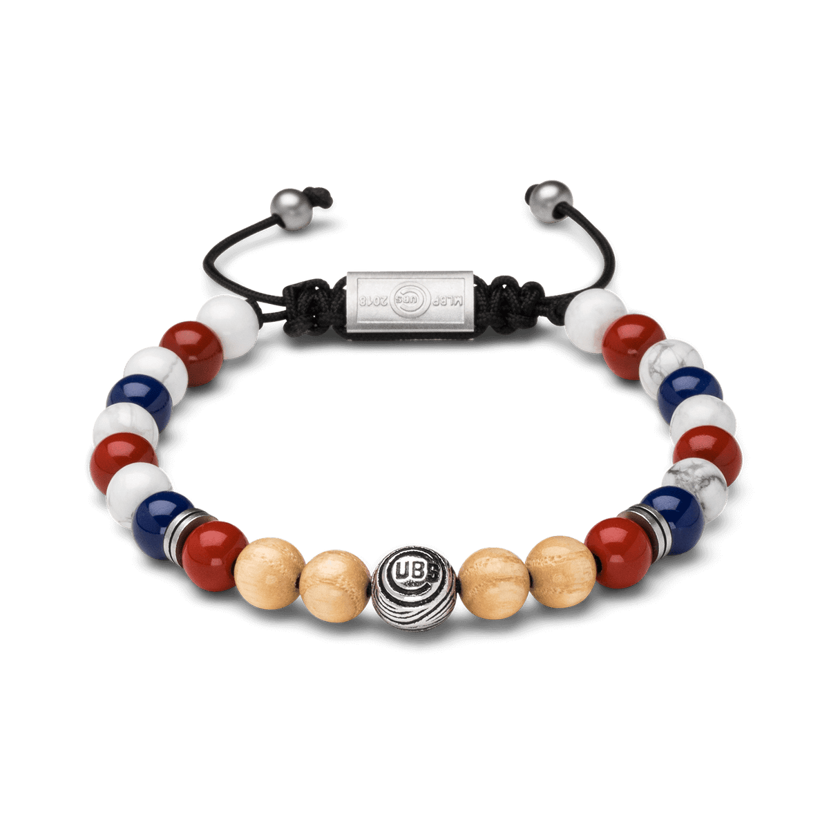 Chicago Cubs Round Macrame Bracelet 8mm