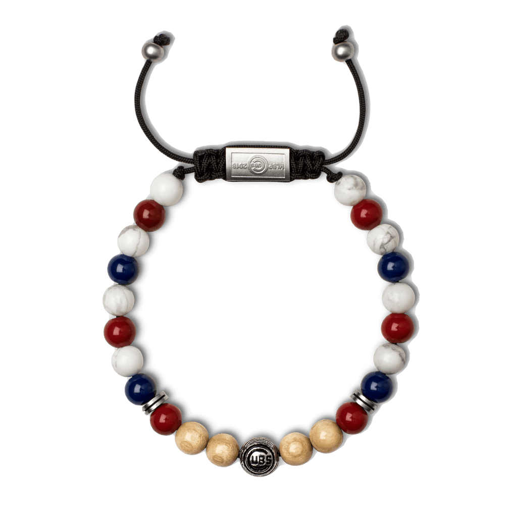 Chicago Cubs Round Macrame Bracelet 8mm