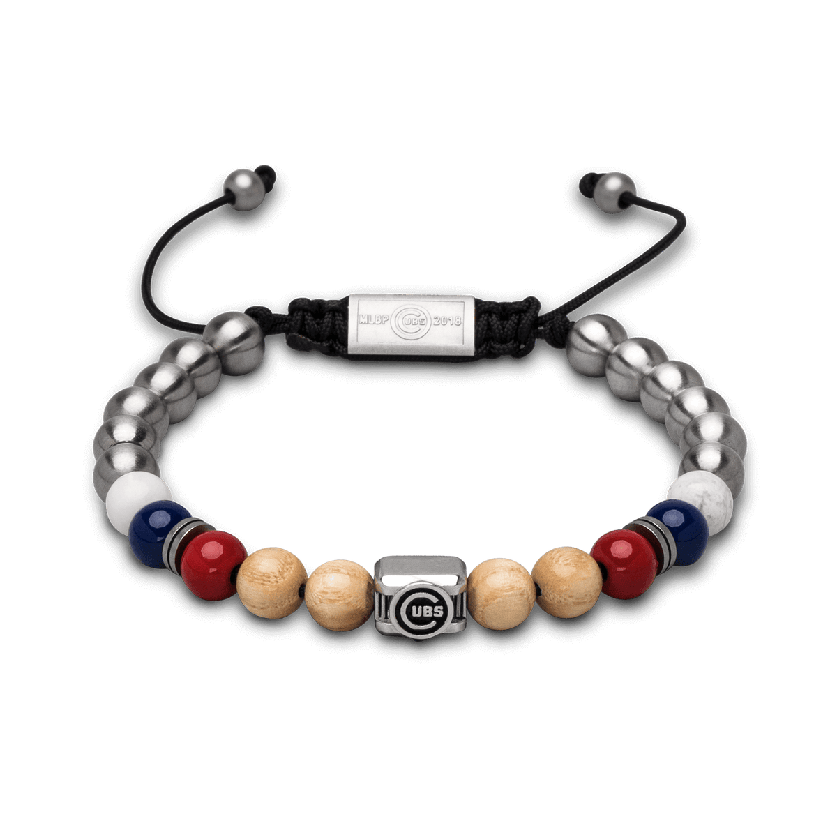Chicago Cubs Square Macrame Bracelet 8mm