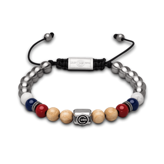 Chicago Cubs Square Macrame Bracelet 8mm