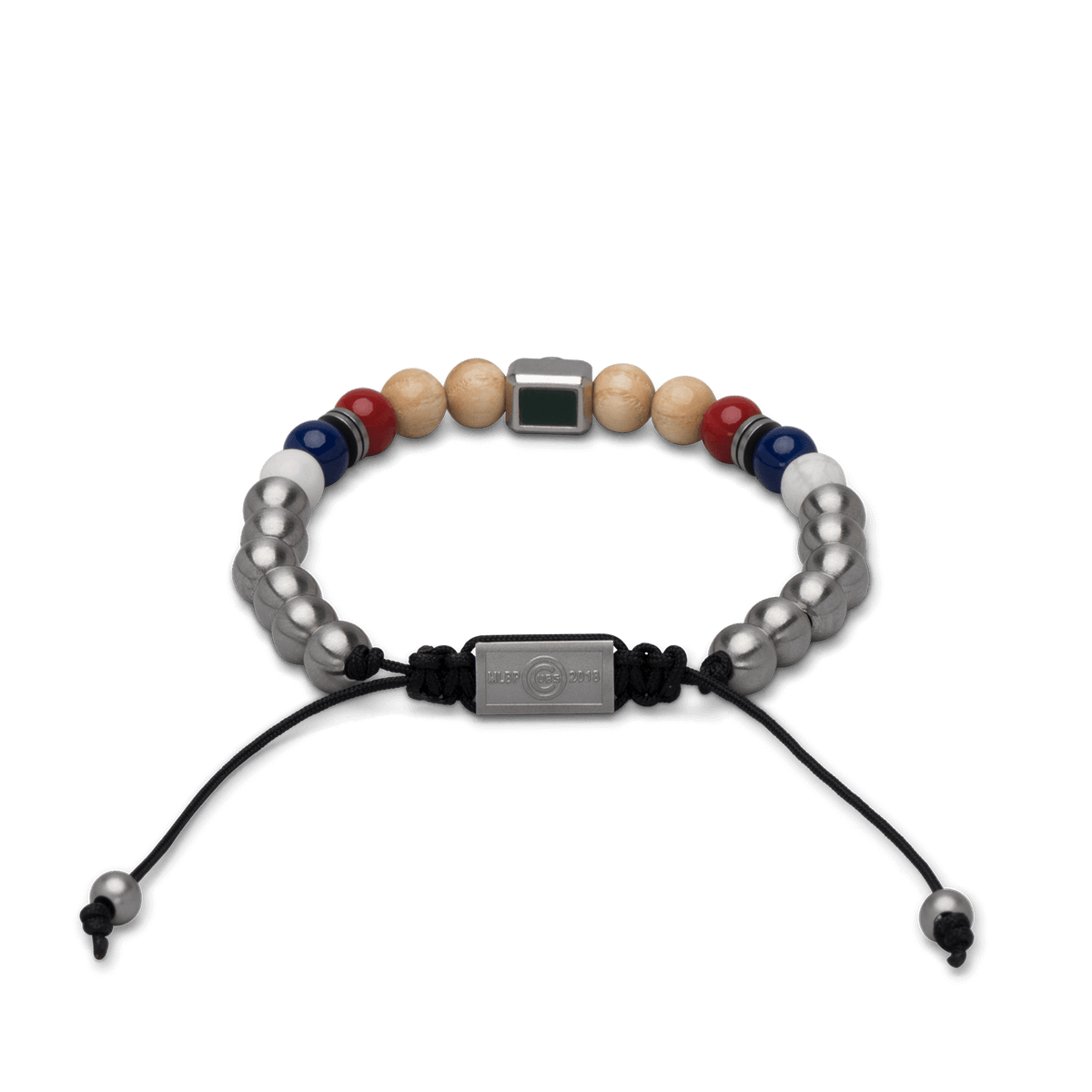 Chicago Cubs Square Macrame Bracelet 8mm