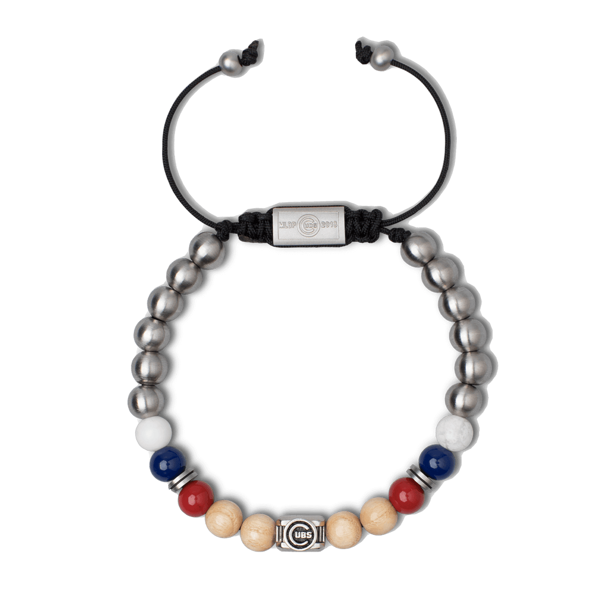 Chicago Cubs Square Macrame Bracelet 8mm