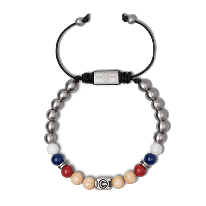 Chicago Cubs Square Macrame Bracelet 8mm