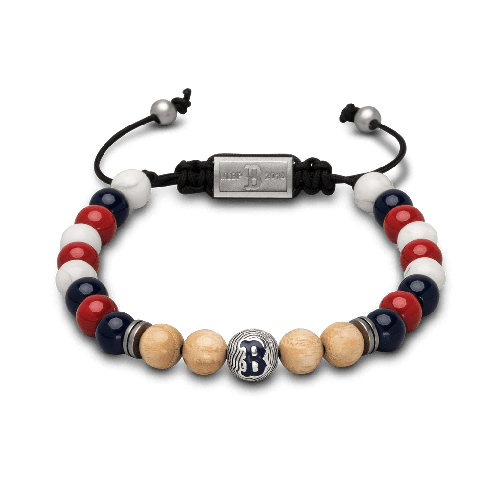 Boston Red Sox Round Macrame Bracelet 8mm