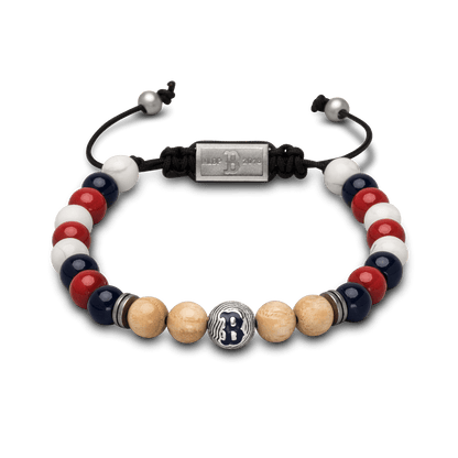 Boston Red Sox Round Macrame Bracelet 8mm