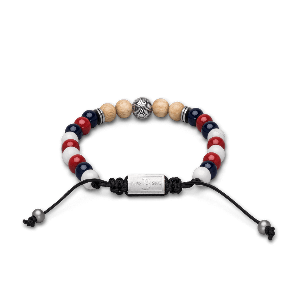 Boston Red Sox Round Macrame Bracelet 8mm