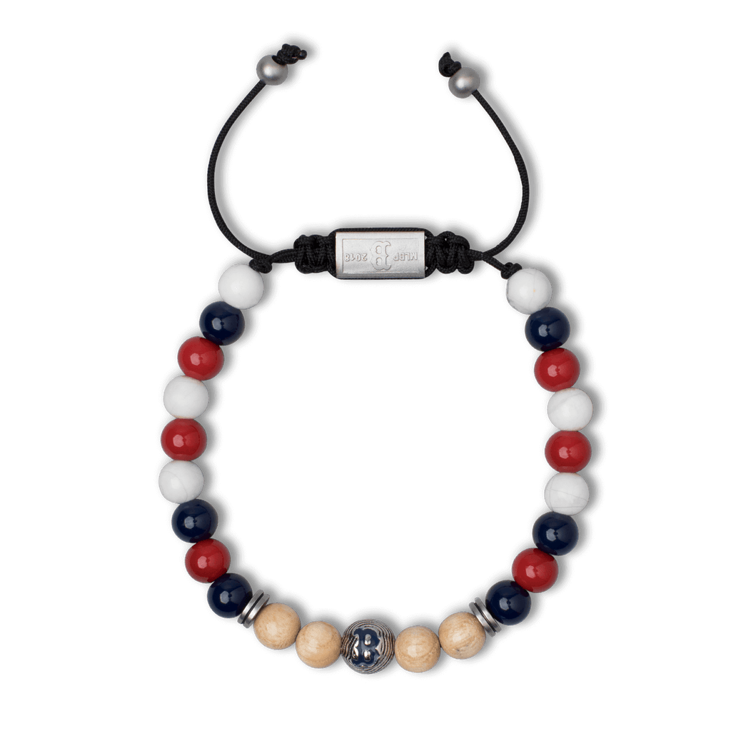 Boston Red Sox Round Macrame Bracelet 8mm