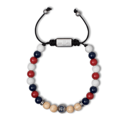 Boston Red Sox Round Macrame Bracelet 8mm
