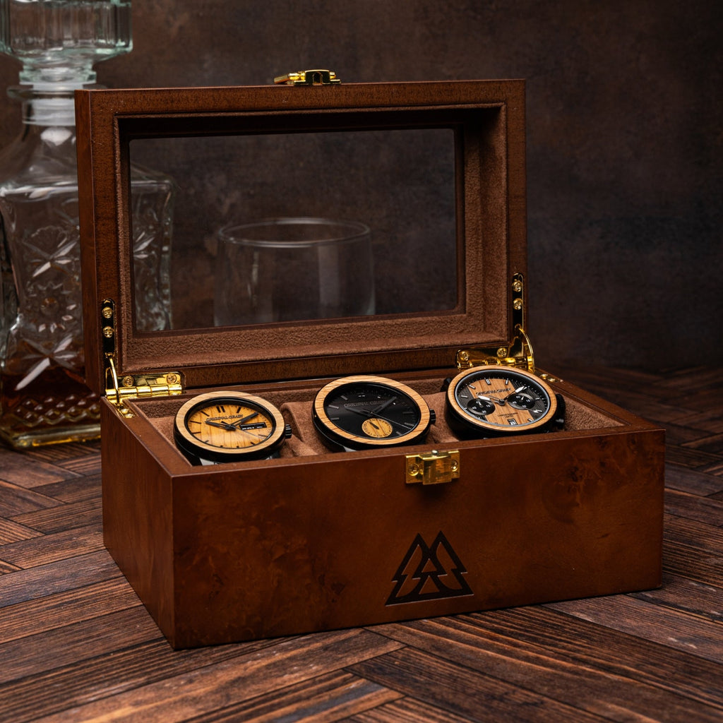 Burlwood 3 Watch Display