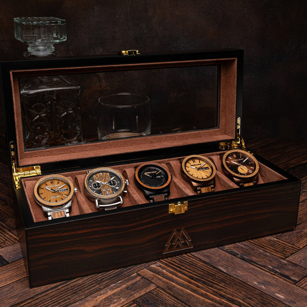 Ebony wood 5 Watch Display