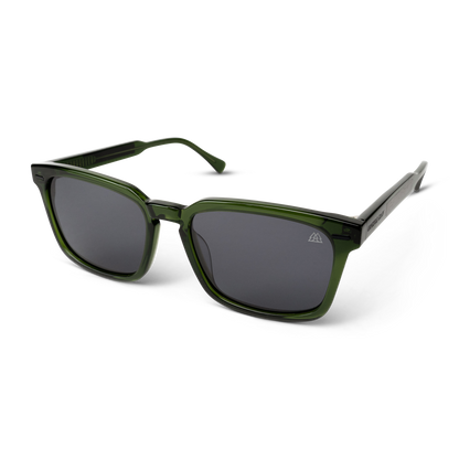 Sunset Black Walnut Transparent Green Sunglasses