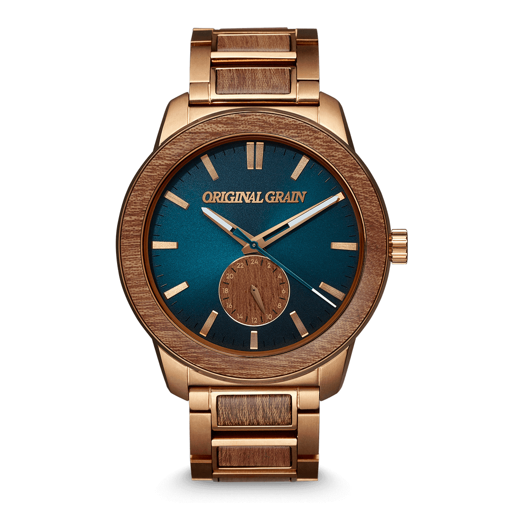 Sapele Teal Dial Bronze Barrel 46mm