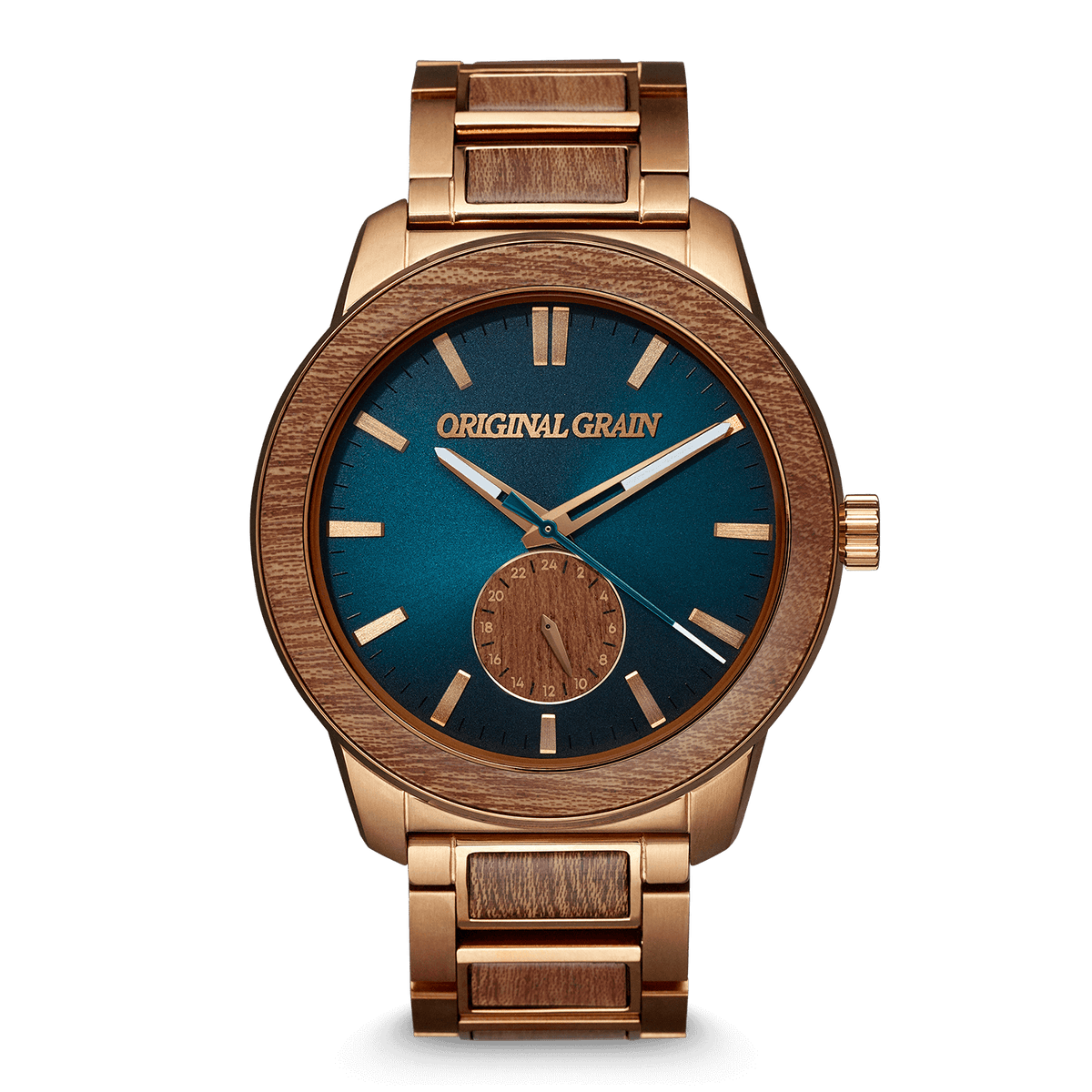 Sapele Teal Dial Bronze Barrel 46mm