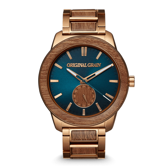 Sapele Teal Dial Bronze Barrel 46mm