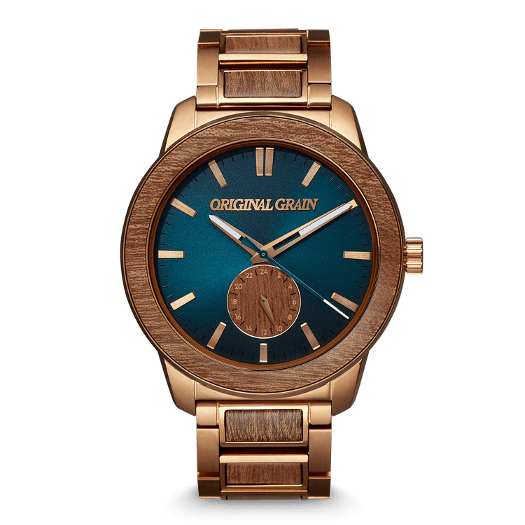 Sapele Teal Dial Bronze Barrel 46mm