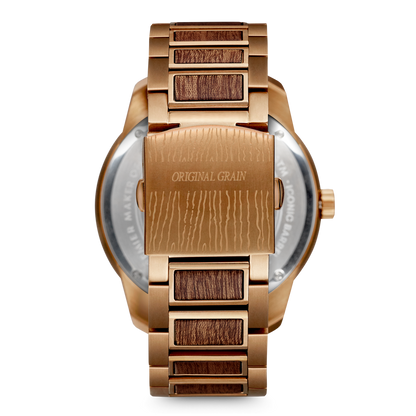 Sapele Teal Dial Bronze Barrel 46mm
