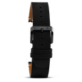 Midnight Black Raw Edge 22mm Leather Band