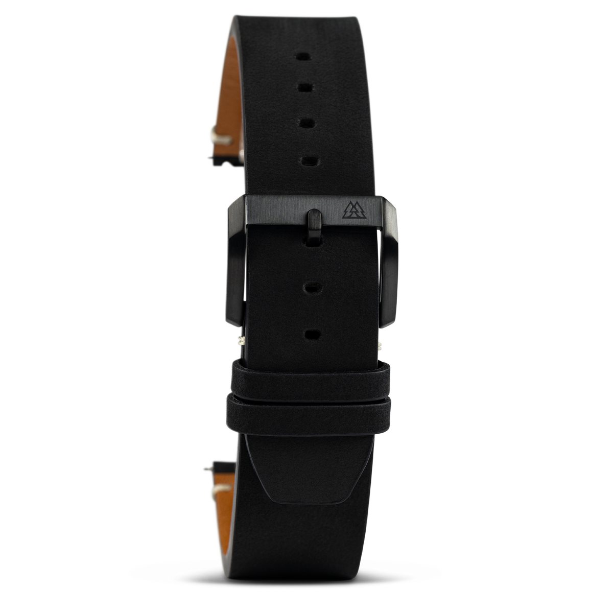 Midnight Black Raw Edge 23mm Leather Band