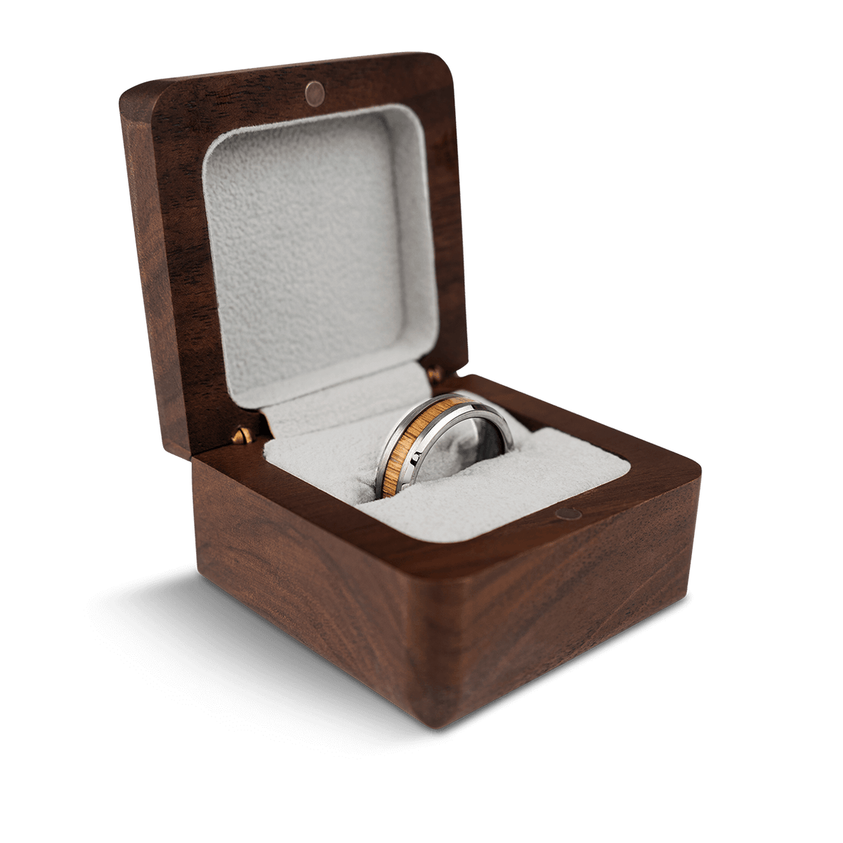 Brewmaster Silver Single Barrel Beveled Ring
