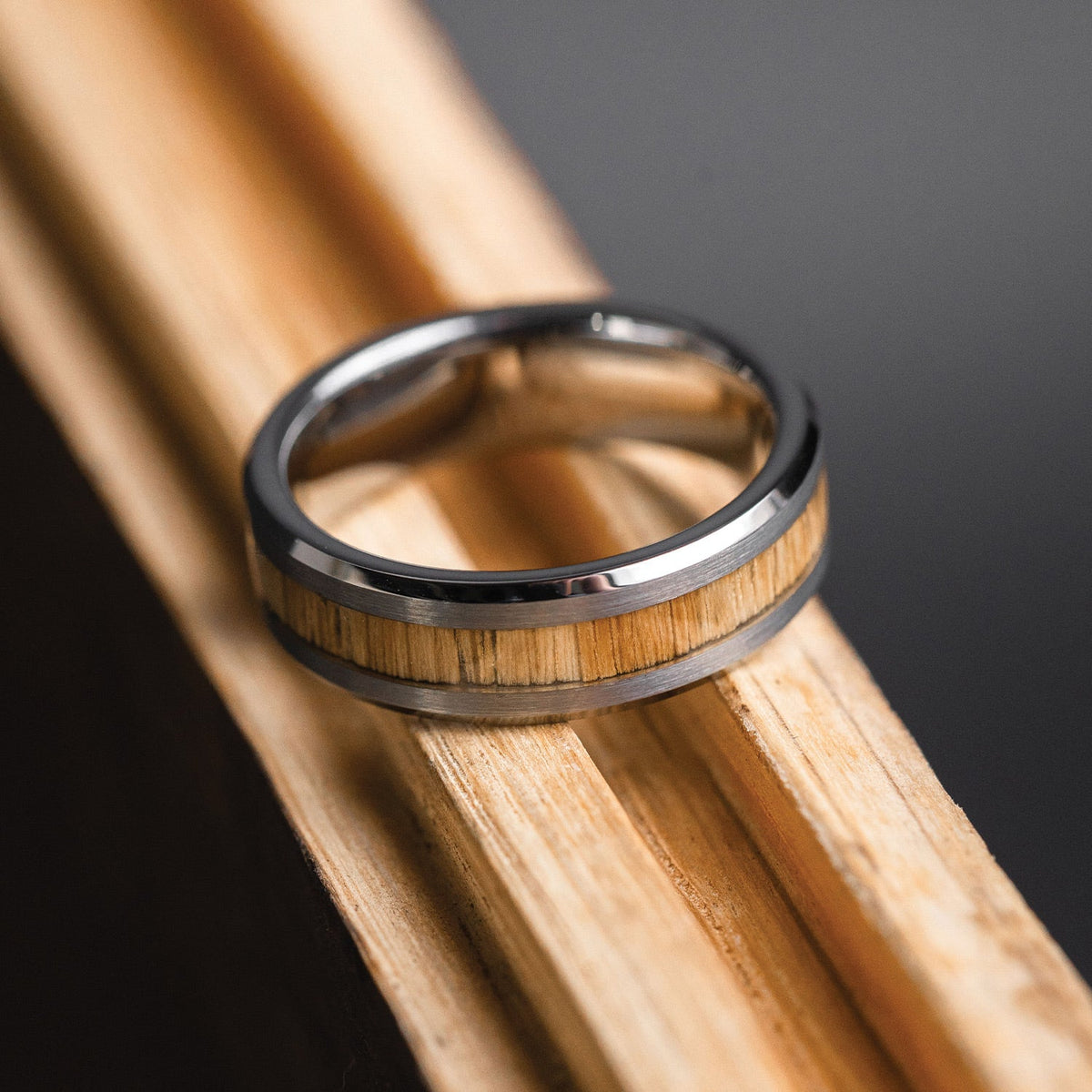 Brewmaster Silver Single Barrel Beveled Ring