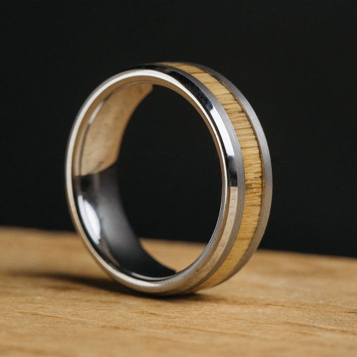 Brewmaster Silver Single Barrel Beveled Ring