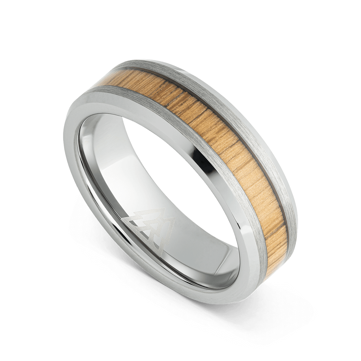 Brewmaster Silver Single Barrel Beveled Ring