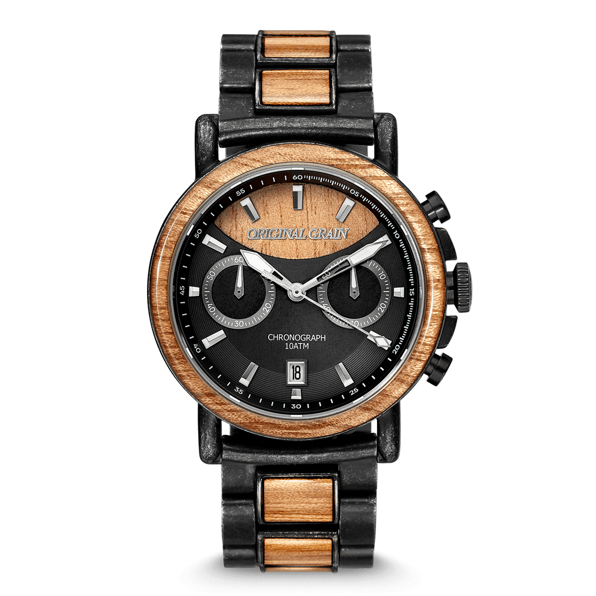 Koa Stonewashed Steel Chrono 44mm