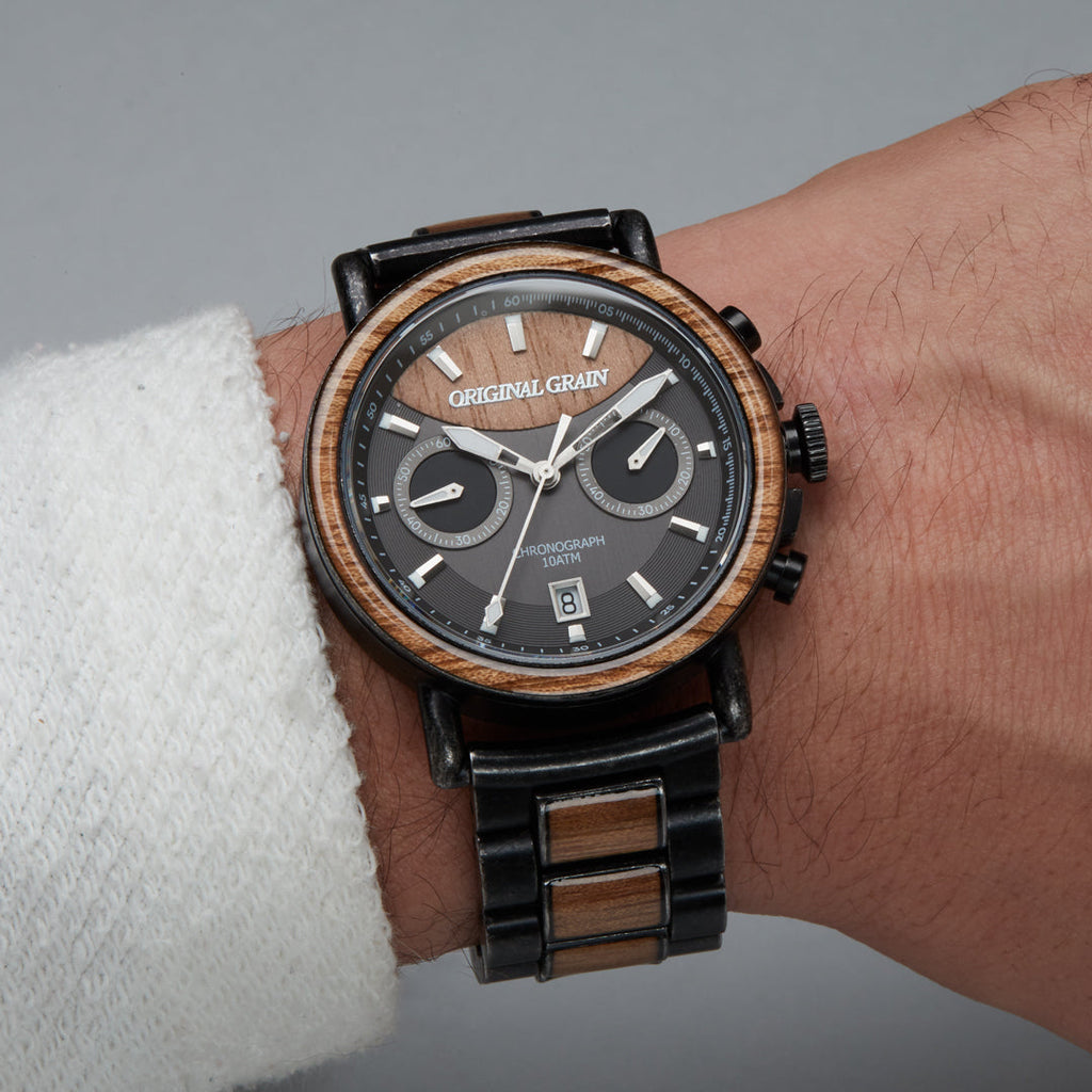 Koa Stonewashed Steel Chrono 44mm