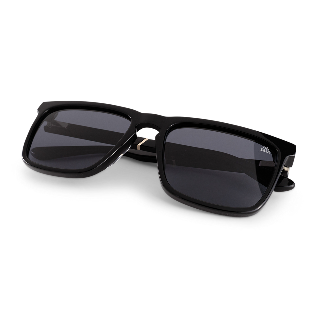 Revival Ebony Gold Shiny Black Sunglass