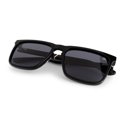 Revival Ebony Gold Shiny Black Sunglass