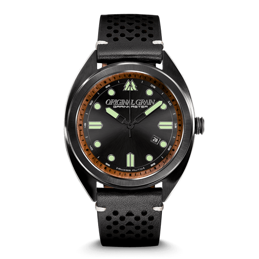 Burled Walnut Black Grainmaster Automatic 45mm