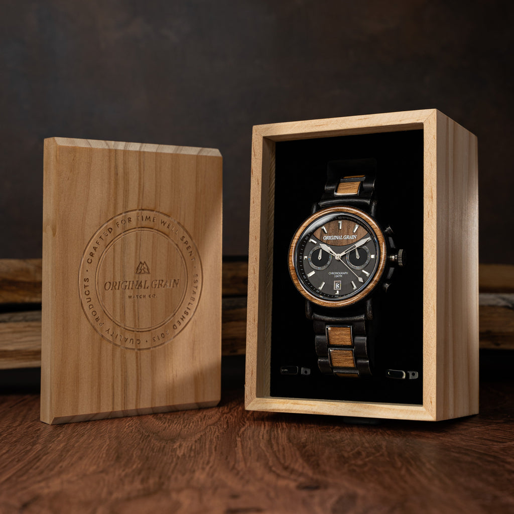 Koa Stonewashed Steel Chrono 44mm