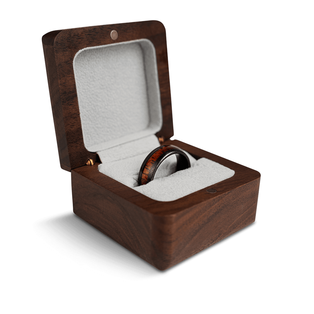 Koa Stonewashed Single Barrel Ring