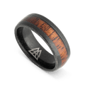 Koa Stonewashed Single Barrel Ring