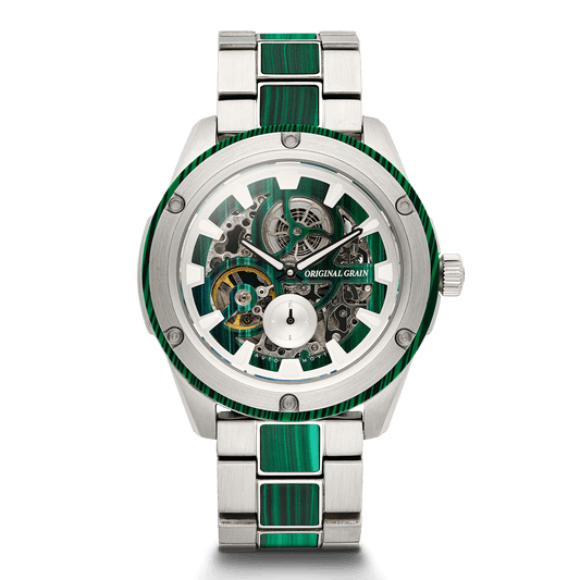 Malachite Rugged Silver Automatic 45mm