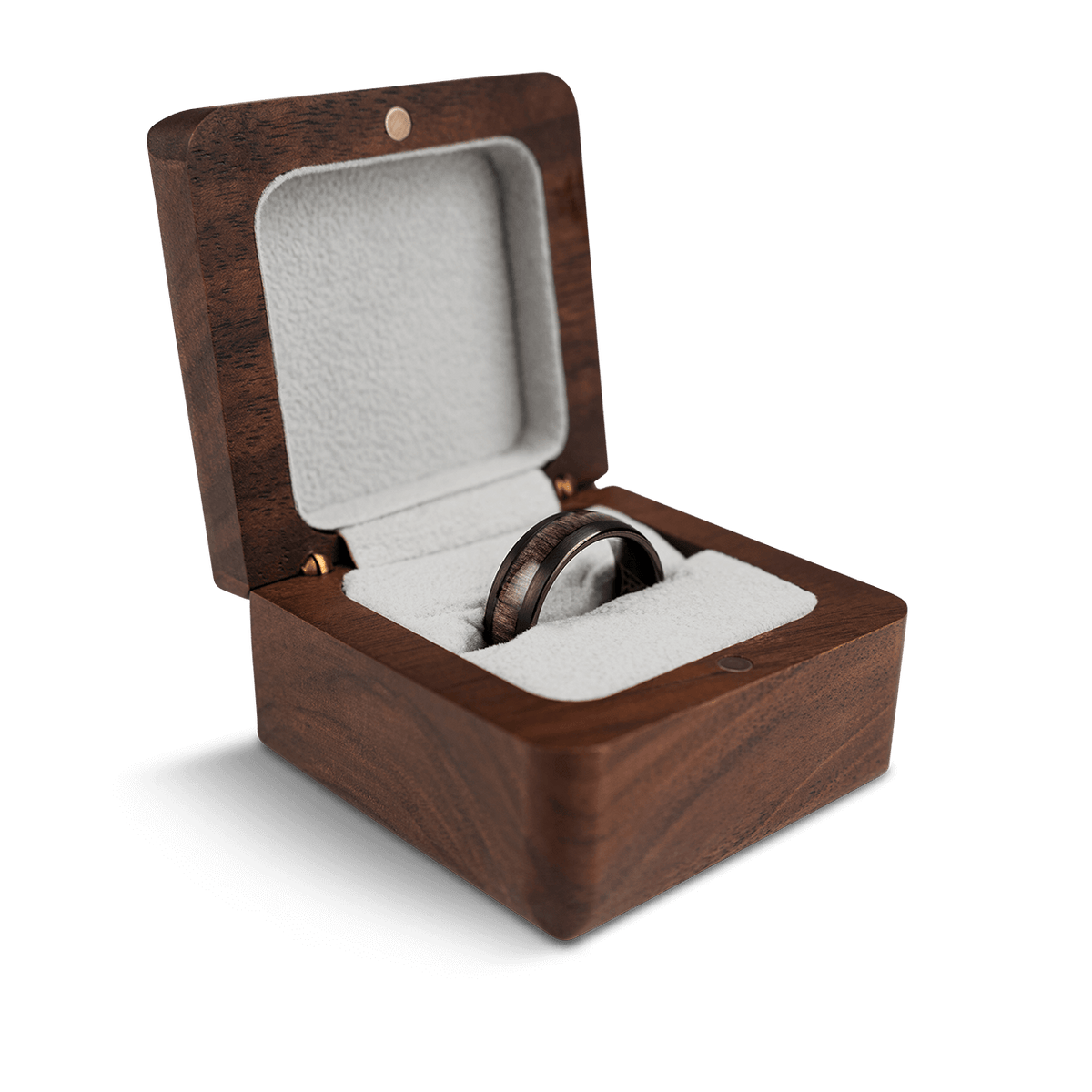 Military Gunmetal Single Barrel Ring