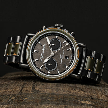 Military Stonewashed Steel Chrono 44mm