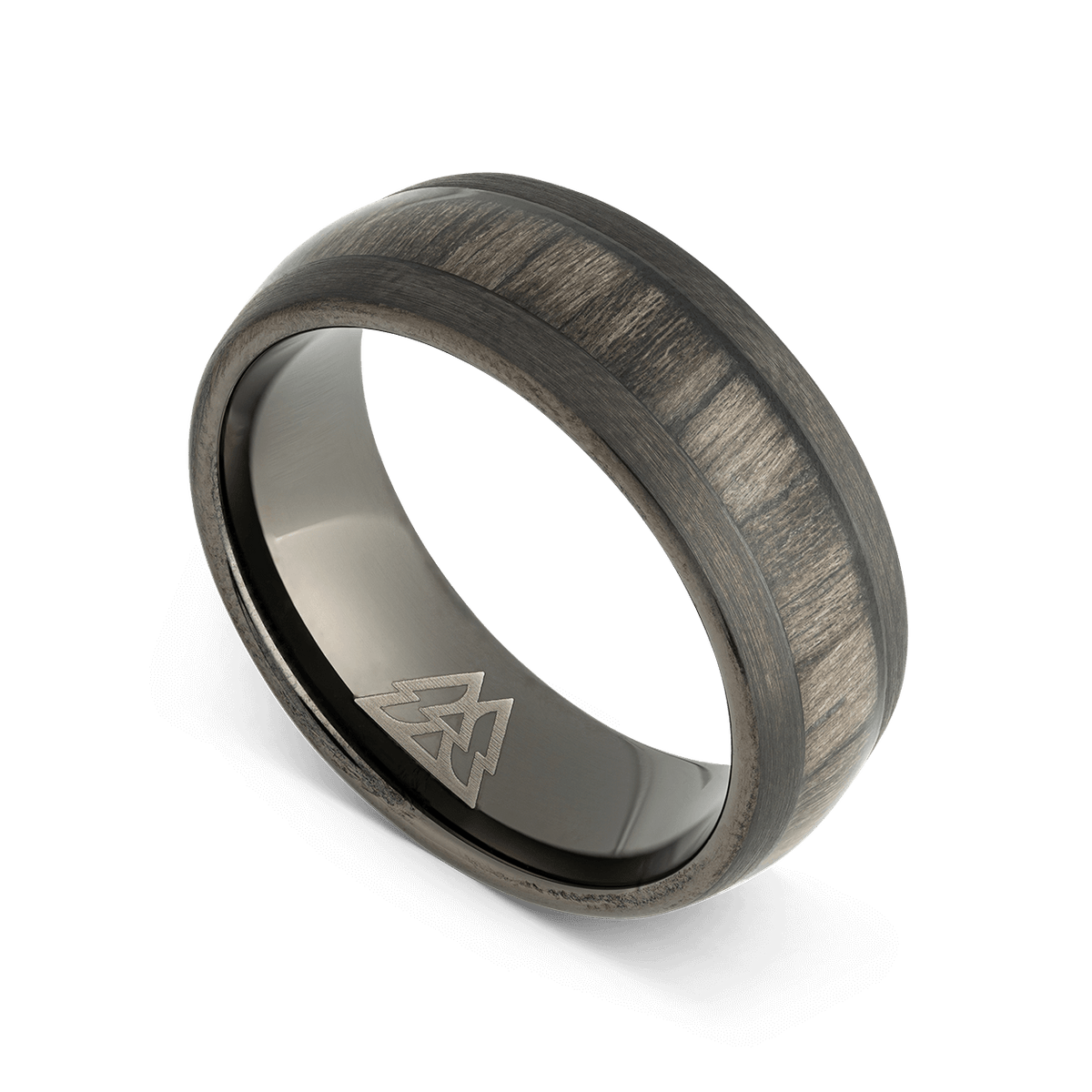 Military Gunmetal Single Barrel Ring