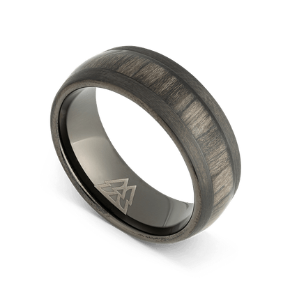 Military Gunmetal Single Barrel Ring